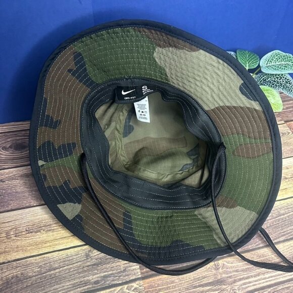 Nike Dri-FIT Apex Camo Print Bucket Hat NWT Size Small Adult Unisex (FB5622-222) - Picture 5 of 10